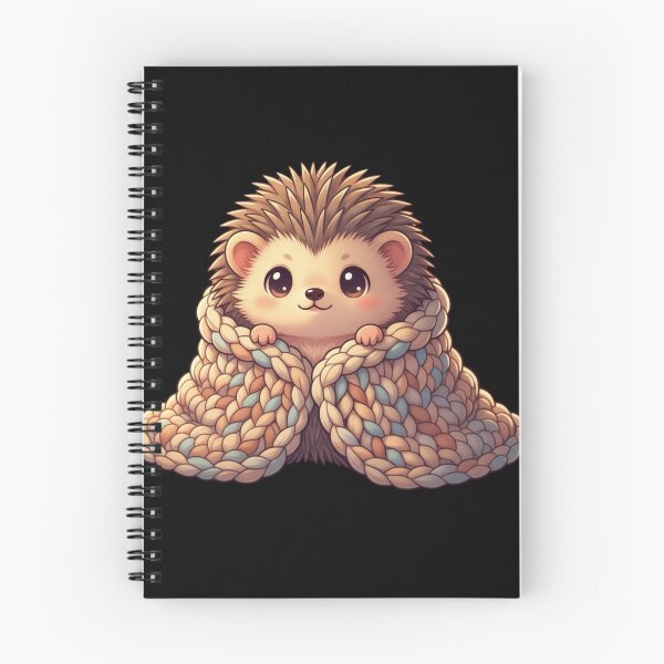 Item preview, Cute Hedgehog Wrapped in Blanket – Cozy Winter  designed and sold by Whisky1111.