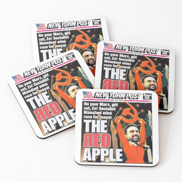 Item preview, Mayor Mamdani The Red apple cover designed and sold by LuksTEESred.