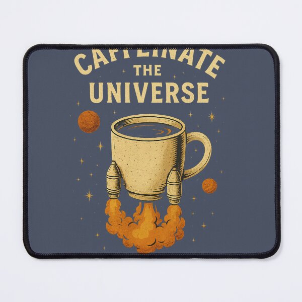 Item preview, Caffeinate the Universe – Retro Cosmic Coffee Design designed and sold by Laughprints.