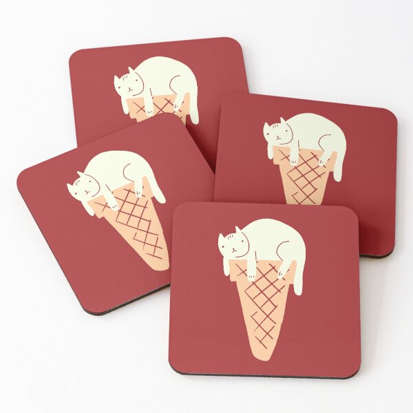 Item preview, Cute Pink Cat Ice Cream Cone Drawing Doodle designed and sold by TackyTime.