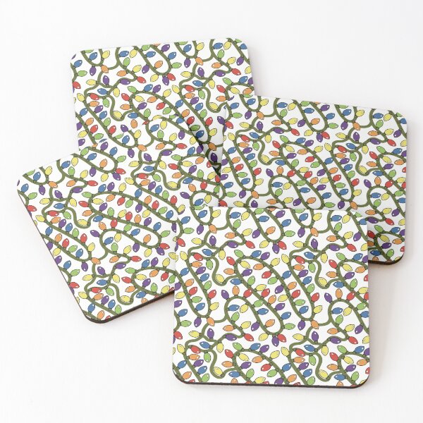 Item preview, Colorful Christmas Lights Tangle – Festive Seamless Pattern designed and sold by My Teal Dreams.