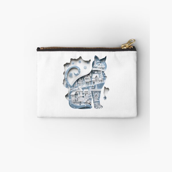 Item preview, Winter Village Cat Paper Cut Art designed and sold by flagshiptee.