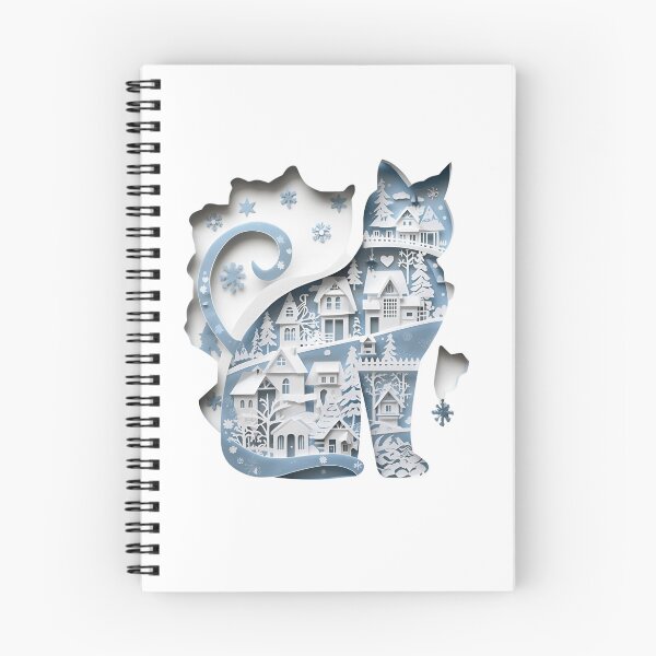 Item preview, Winter Village Cat Paper Cut Art designed and sold by flagshiptee.