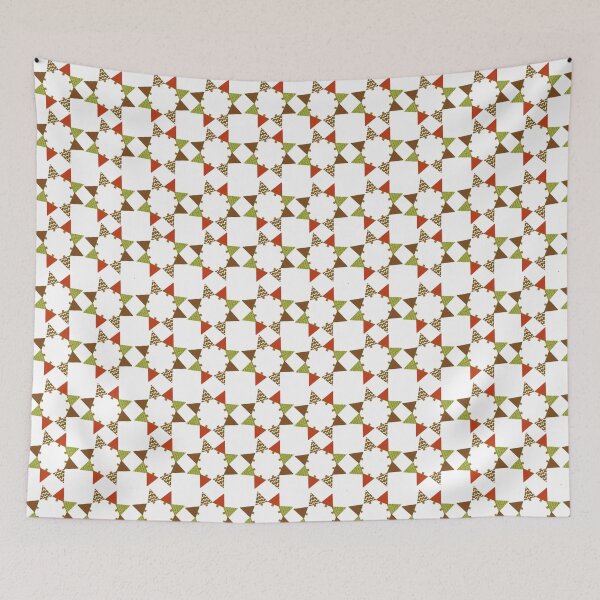 Item preview, Quilted Gingerbread Tree Stars – Cozy Christmas Seamless Pattern designed and sold by My Teal Dreams.