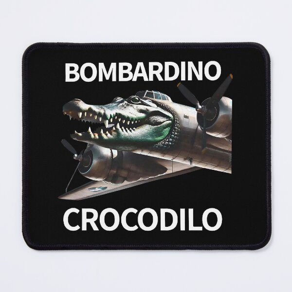 Item preview, Bombardino Crocodilo AI Brainrot Meme Funny Bombardiro designed and sold by MichaelBurnLove.