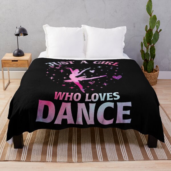 Item preview, Just a Girl Who Loves Dance - Ballet Dancer Typography Art designed and sold by TinaMDedrick.