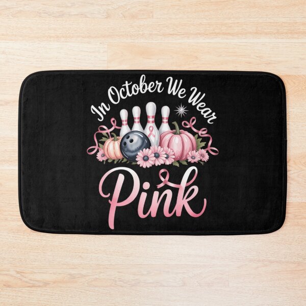 Item preview, In October We Wear Pink Bowling Breast Cancer Awareness designed and sold by Zephyr6Dragon.