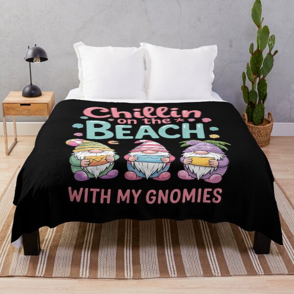 Item preview, Chillin With My Gnomies For Beach Girls White Summer1 designed and sold by lilLilaBatArt.