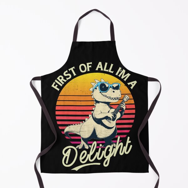 Item preview, First Of All I'm A Delight Sarcastic Vintage T-Rex Dinosaur, Great Design Idea With Funny Jokes For Dino Fans. designed and sold by SIMPLY ART.