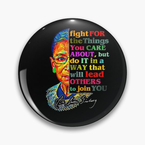 Item preview, Ruth Bader Ginsburg Colorful Fight Quote designed and sold by Ashackenna.