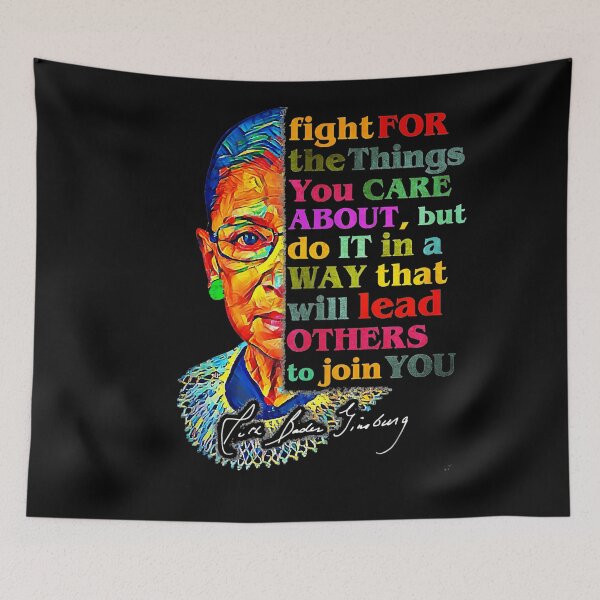 Item preview, Ruth Bader Ginsburg Colorful Fight Quote designed and sold by Ashackenna.