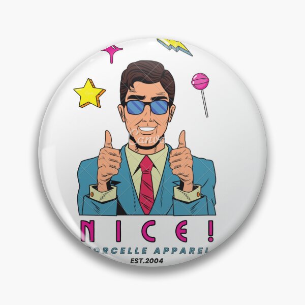 Item preview, NICE! Retro Pop Art Man with Thumbs Up 90s Aesthetic Graphic designed and sold by GenZFashion000.