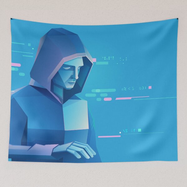 Item preview, concept of data science or digital transformation, character design of programmer or hacker presented with cyberpunk style designed and sold by NiamLab.