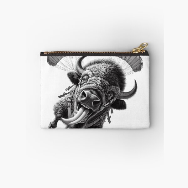 Item preview, “Bye, Son!” Funny Skydiving Bison Pun | Animal Adventure Humor Design designed and sold by JonelCrafts.