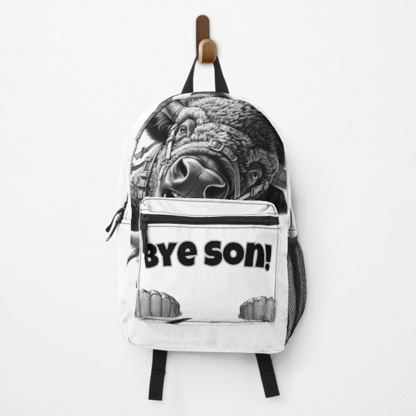 Item preview, “Bye, Son!” Funny Skydiving Bison Pun | Animal Adventure Humor Design designed and sold by JonelCrafts.