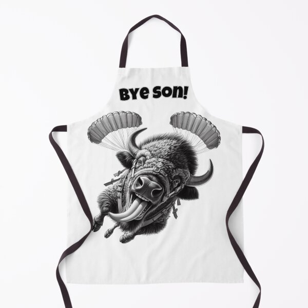 Item preview, “Bye, Son!” Funny Skydiving Bison Pun | Animal Adventure Humor Design designed and sold by JonelCrafts.