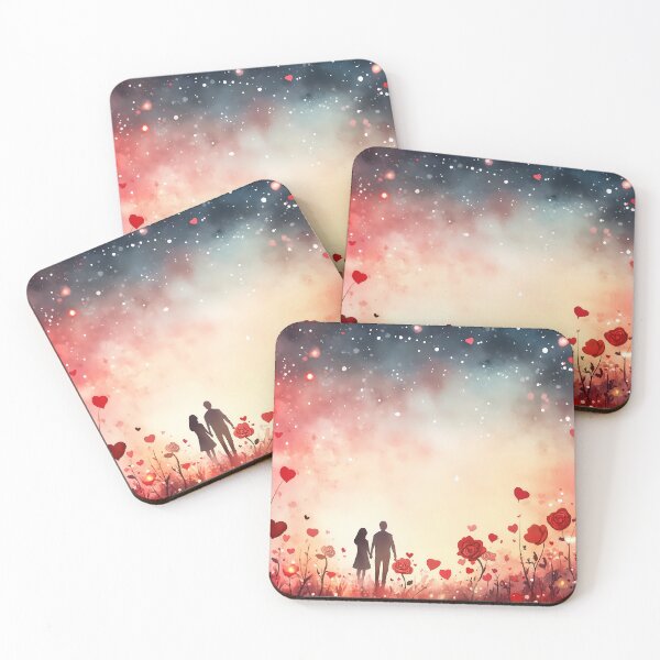 Item preview, Hearts and Roses Valentines Couple designed and sold by Boddicca.