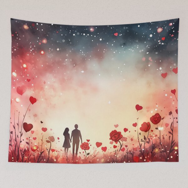 Item preview, Hearts and Roses Valentines Couple designed and sold by Boddicca.