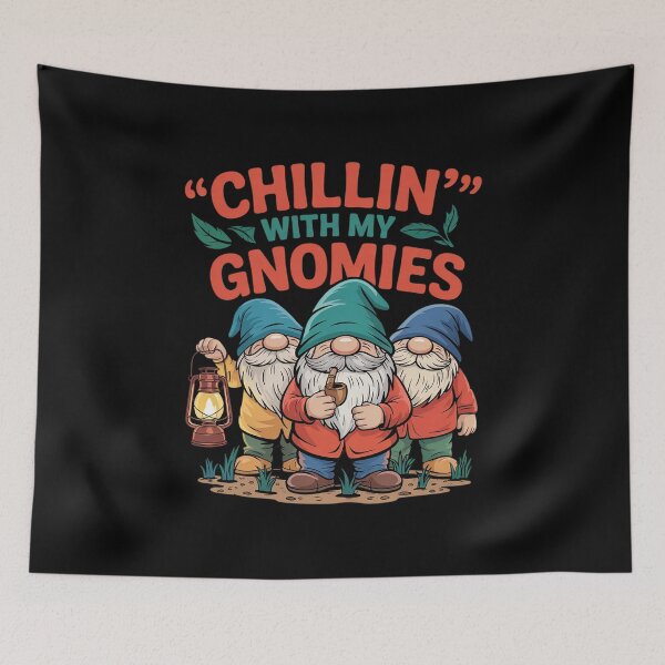 Item preview, Chillin With My Gnomies Gardener Garden Gnome  designed and sold by lilLilaBatArt.