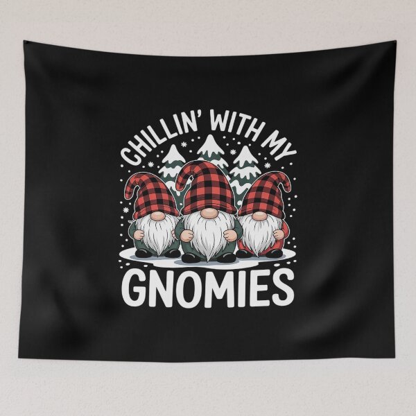 Item preview, Chillin' With My Gnomies Gnome Friend Christmas  designed and sold by lilLilaBatArt.