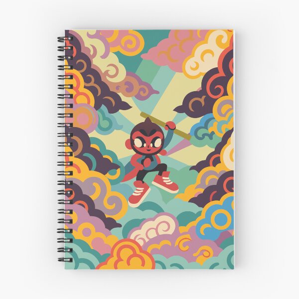 Item preview, Wukong: The Monkey King in Red Sneakers, Soaring Through Cosmic Clouds designed and sold by RelaxingDreams.