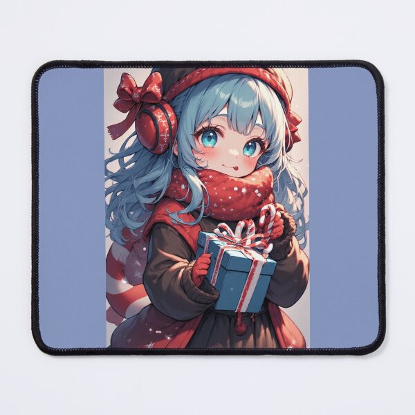 Item preview, Girl holding a Christmas gift designed and sold by ArtsJulian.