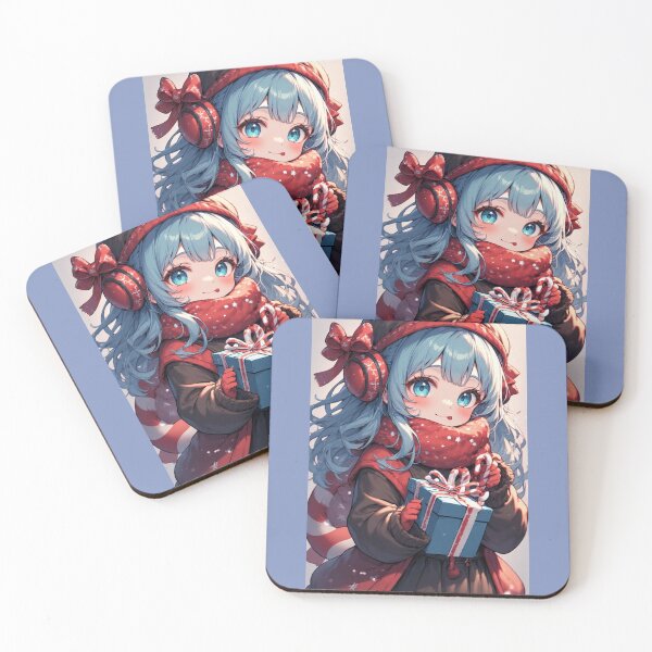 Item preview, Girl holding a Christmas gift designed and sold by ArtsJulian.
