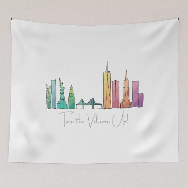 Item preview, Zohran Mamdani Turn the Volume Up NYC Skyline designed and sold by jimfarrepo.