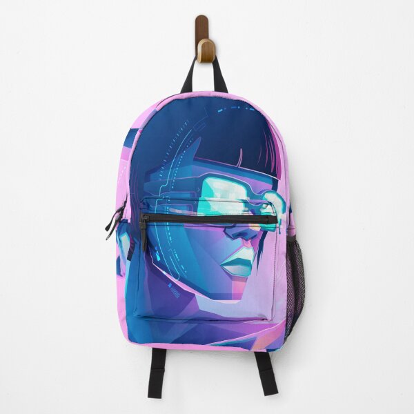 Item preview, concept of virtual reality or augmented reality, character design of sexy tech user wearing smart glasses working in cyberspace presented with cyberpunk style designed and sold by NiamLab.