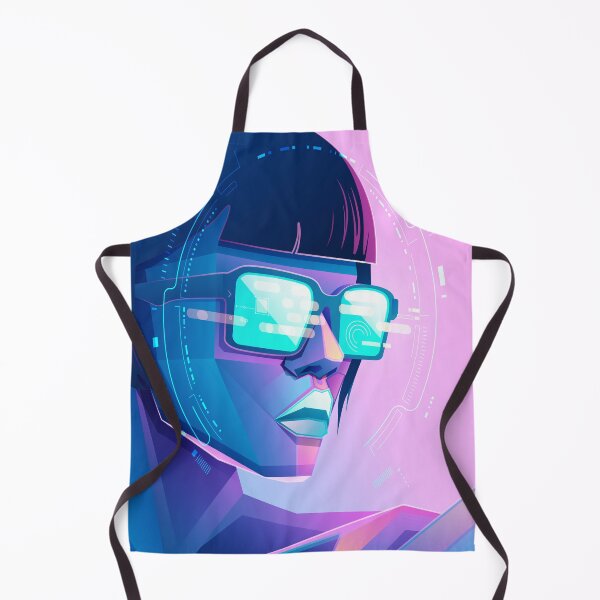 Item preview, concept of virtual reality or augmented reality, character design of sexy tech user wearing smart glasses working in cyberspace presented with cyberpunk style designed and sold by NiamLab.