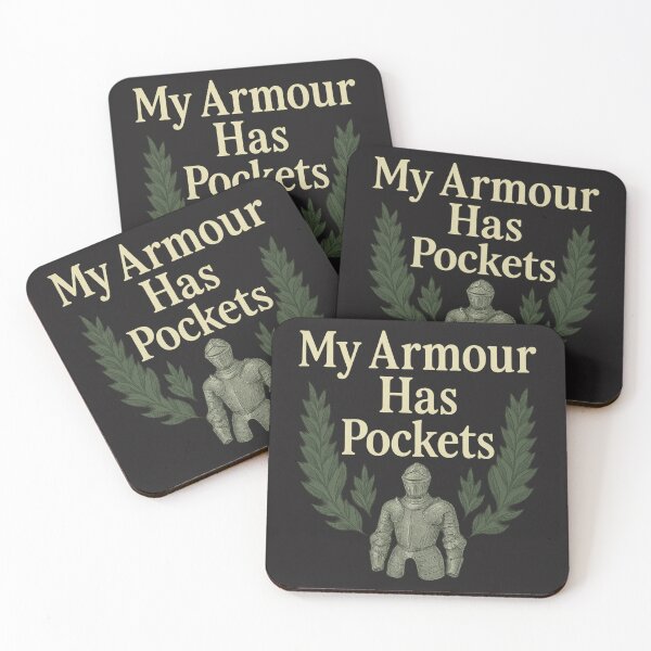 Item preview, My Armour Has Pockets • Funny Medieval Armour Quote designed and sold by fairmaiden7.
