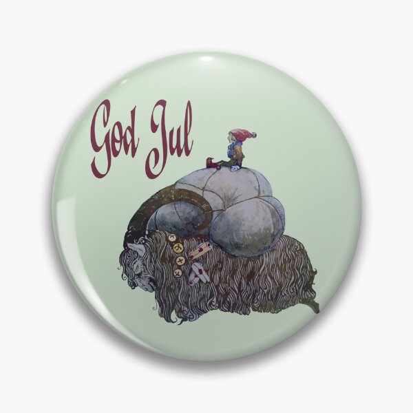 Item preview, God Jul Scandinavian Julbocken Yule Goat After John Bauer designed and sold by taiche.