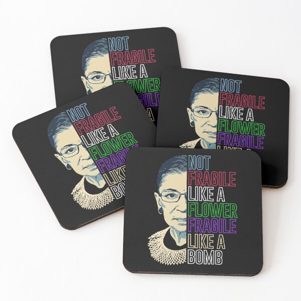 Item preview, Ruth Bader Ginsburg Flower Fragile Quote designed and sold by Ashackenna.
