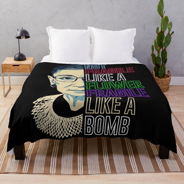 Item preview, Ruth Bader Ginsburg Flower Fragile Quote designed and sold by Ashackenna.