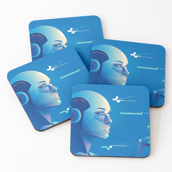 Item preview, concept of machine learning or deep learning, character design of sexy artificial intelligence playing with butterfly presented with cyberpunk style designed and sold by NiamLab.