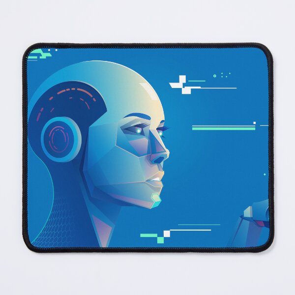 Item preview, concept of machine learning or deep learning, character design of sexy artificial intelligence playing with butterfly presented with cyberpunk style designed and sold by NiamLab.