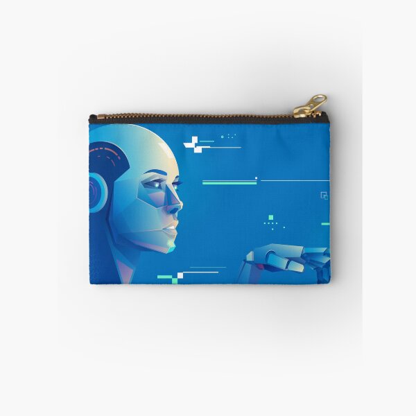 Item preview, concept of machine learning or deep learning, character design of sexy artificial intelligence playing with butterfly presented with cyberpunk style designed and sold by NiamLab.