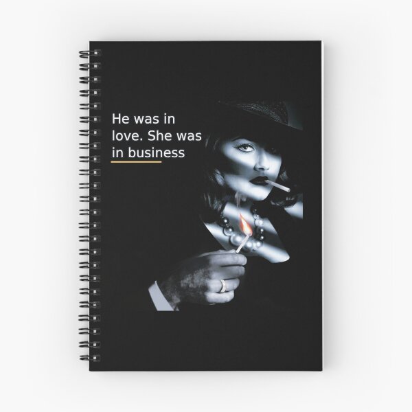 Item preview, He Was in Love. She Was in Business — Femme Fatale Noir designed and sold by Sanctum Icons.