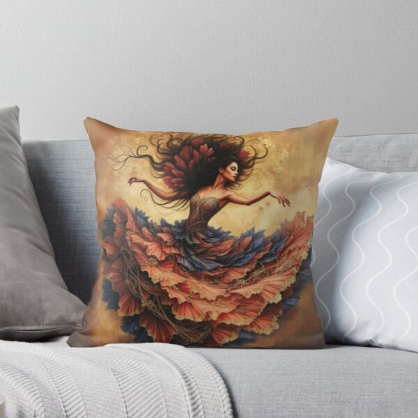 Item preview, The Unfurling Dancer. Petals of Passion ​Golden Reverie. designed and sold by ZyVoAli.