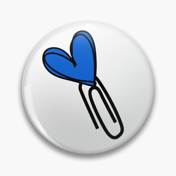 Item preview, Blue heart safety pin designed and sold by CleverAllShop.