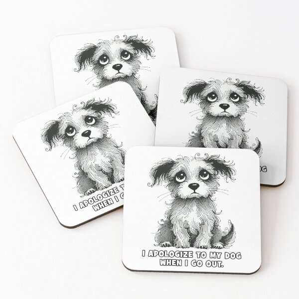 Item preview, Cute Sad Dog Gets An Apology designed and sold by Lion and Lamb Design.