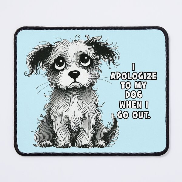 Item preview, Cute Sad Dog Gets An Apology designed and sold by Lion and Lamb Design.