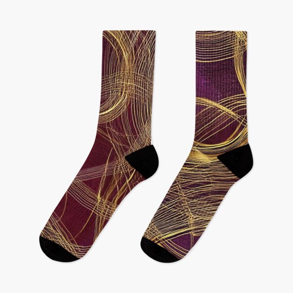 Item preview, Golden abstract spiral lines on deep burgundy textured background designed and sold by SassyArtistry.