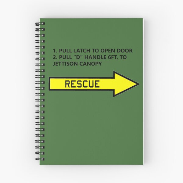 Item preview, RESCUE - Canopy Jettison Placard  designed and sold by RocketAvArt.