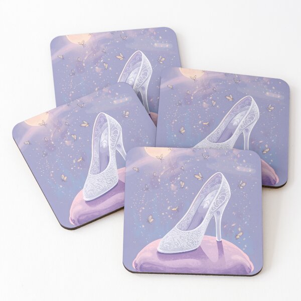 Item preview, Glass Slipper under Moonlight – Dreamy Fairytale Vector Design designed and sold by Valeree Store.