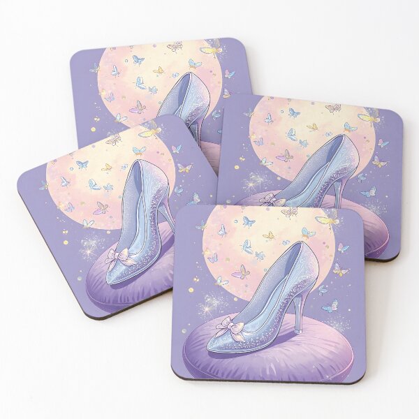 Item preview, Cinderella Moment – Sparkling Shoe and Fireflies Illustration designed and sold by Valeree Store.
