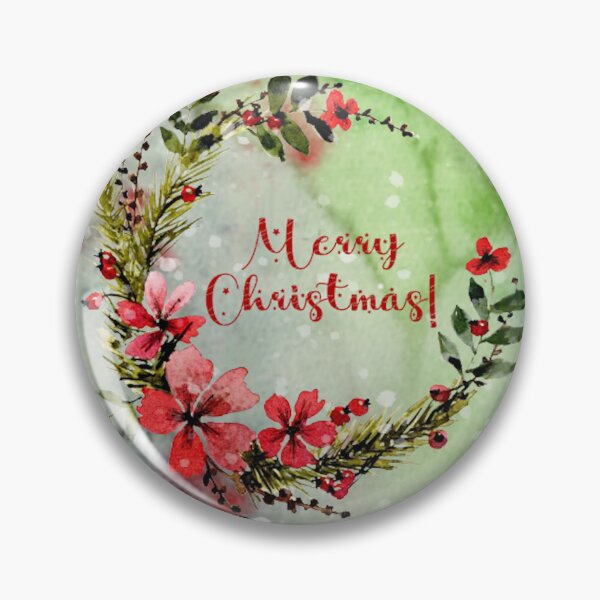 Item preview, Watercolour Christmas wreath designed and sold by WatercolourLily.