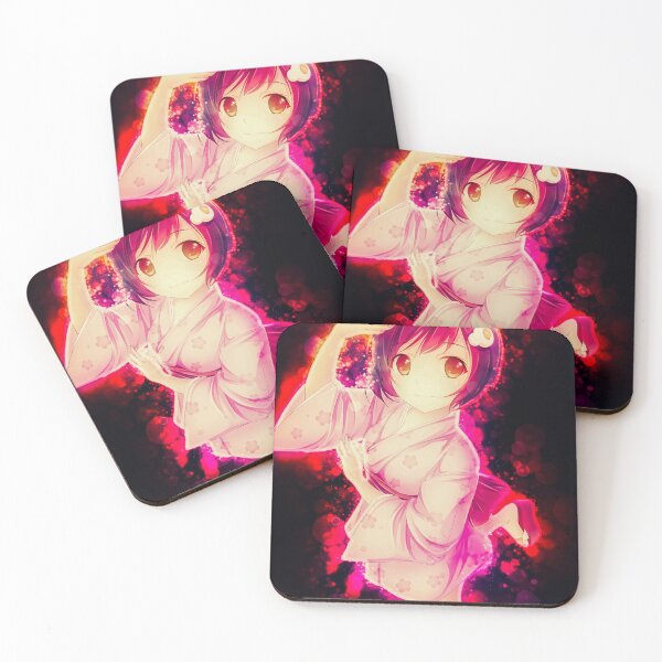 Item preview, Tsukihi Araragi Pink Kimono Charm Under Festival Lights In Bakemonogatari designed and sold by thedarvills.