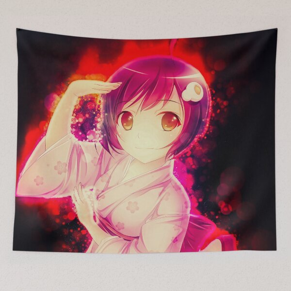 Item preview, Tsukihi Araragi Pink Kimono Charm Under Festival Lights In Bakemonogatari designed and sold by thedarvills.