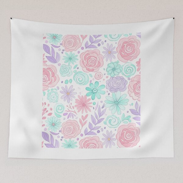 Item preview, Floral pattern flowers roses pastel spring summer  designed and sold by aruntrendz.